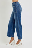 High Rise Front Patch Pocket Jeans