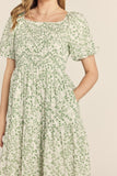 Floral Smocked Midi Dress