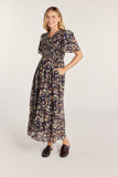 Ruffled Smocked Midi Dress