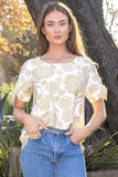Floral Short Sleeve Top