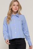 Long Slv Stripe Poplin Shirt