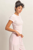 Basic Ribbed Short Sleeve Top