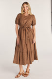 Floral Print Corduroy Dress