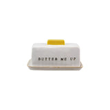 Stoneware Butter Dish W Butter Slice Handle
