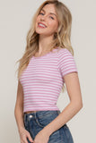 Short Sleeve Seamless Ribbed Top