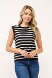 Simplicity Striped Sleeveless Vest