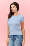Crew Neck Ribbed Sweater