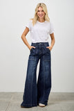 High Rise Jeans with Button Detail