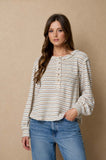 Multicolor Striped Long Sleeve Top