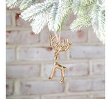 Gold Reindeer Ornament