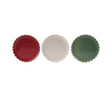Stoneware Plate W Scalloped Edge, 3 Colors