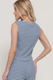 Striped Ribbed V-Neck Vest