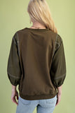 Mixed Fabric Top
