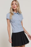 Dot Print Smocked Top