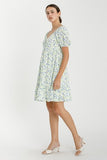 Floral Print Babydoll Mini Dress