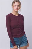 Ribbed Long Sleeve Cardigan