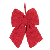 Bow Ornament Red Fabric
