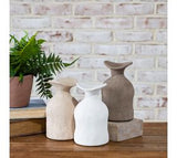 Fluted Earth Vases