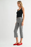 Gingham Skinny Capri Pants