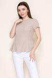 Cloudy Knit Peplum Top