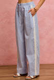 Gingham Pants with Lace Trim