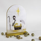 Arched Table Décor Neutral Nativity
