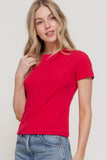 Crew Neck Ribbed Tee