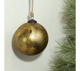 Antique Gold Christmas Ball Ornament