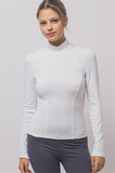 Mock Neck Long Sleeve Top