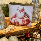 Vintage Santa Box Sign