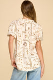 Floral Puff Sleeve Blouse