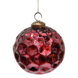 Sm Red Textured Hanging Ornament