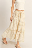 Tiered Lace Trim Skirt