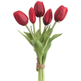 Real Touch Tulip Bouquet Red