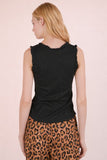 Ruffled Bow Trim Tank Top