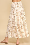 Floral Patchwork Maxi Skirt