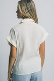 Short Sleeve Tie-Front Shirt