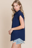 Gauze Short Sleeve Top