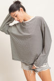 Striped Boat Neck Top