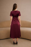 Lace Trim Midi Dress