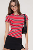 Multi-Stripe Ribbed Knit Top