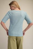 Ditsy Printed Ribbed Top