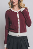Contrast Trim Cardigan