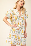 Puff Sleeve Mini Dress