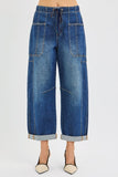 High Rise Cargo Pocket Jeans