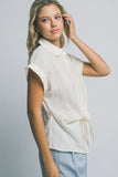 Short Sleeve Tie-Front Shirt