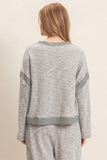 Striped Trim Sweatshirt