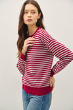 Striped Wool Blend Sweater