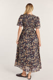 Ruffled Smocked Midi Dress