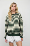 Striped Long Sleeve Knit Top